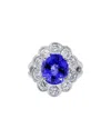 Diana M. Fine Jewelry 18k 8.58 Ct. Tw. Diamond & Tanzanite Half-eternity Ring