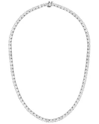 Diana M. Fine Jewelry 18k 8.80 Ct. Tw. Diamond Tennis Necklace In Silver