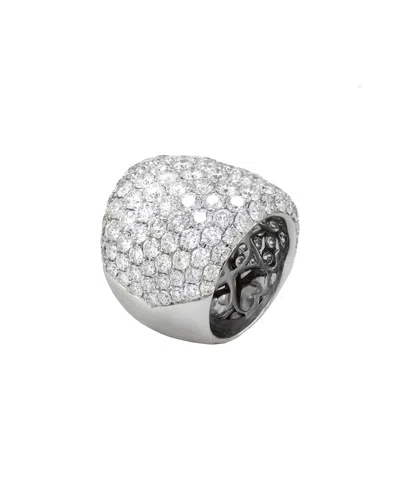 Diana M. Fine Jewelry 18k 9.00 Ct. Tw. Diamond Cigar Band Ring In Metallic
