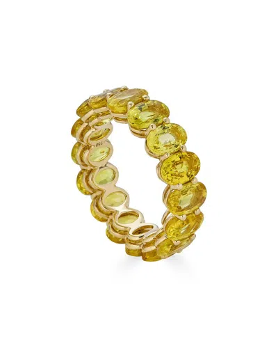 Diana M. Fine Jewelry 18k 9.38 Ct. Tw. Yellow Sapphire Eternity Ring In Gold