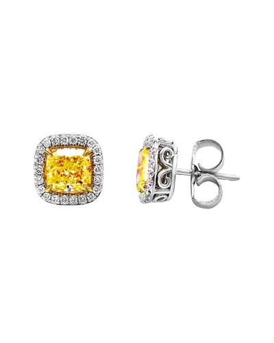 Diana M. Fine Jewelry 18k & Platinum 4.42 Ct. Tw. Diamond Studs