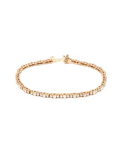 Diana M. Fine Jewelry 18k Rose Gold 3.05 Ct. Tw. Diamond Tennis Bracelet