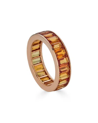 Diana M. Fine Jewelry 18k Rose Gold 5.81 Ct. Tw. Pink Sapphire Eternity Ring