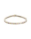 Diana M. Fine Jewelry 18k Tri-tone 9.27 Ct. Tw. Diamond & Sapphire Tennis Bracelet