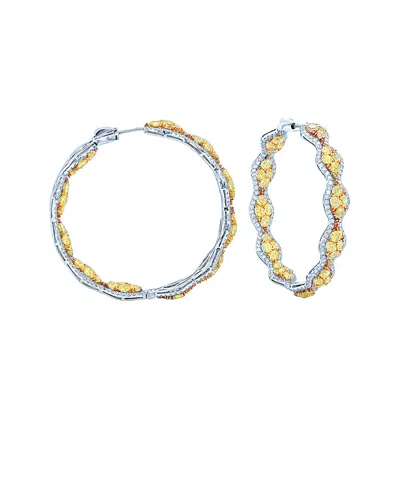 Diana M. Fine Jewelry 18k Two-tone 13.00 Ct. Tw. Diamond Earrings In Gold