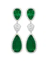 Diana M. Fine Jewelry 4.60 Ct. Tw. Diamond & Emerald Earrings
