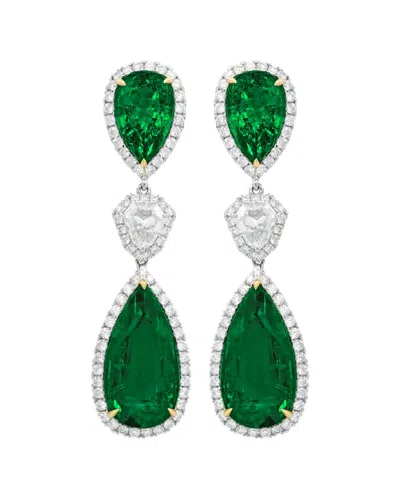 Diana M. Fine Jewelry 4.60 Ct. Tw. Diamond & Emerald Earrings