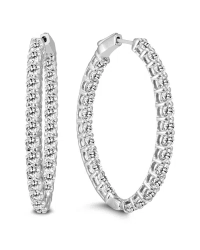 Diana M. Fine Jewelry 5k 5.00 Ct. Tw. Diamond Earrings In Metallic