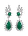 Diana M. Fine Jewelry Platinum 33.00 Ct. Tw. Diamond & Emerald Earrings
