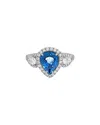 Diana M. Fine Jewelry Platinum 4.35 Ct. Tw. Diamond & Sapphire Ring