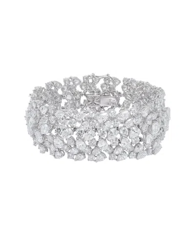 Diana M. Fine Jewelry Platinum 52.00 Ct. Tw. Diamond Bracelet In Transparent