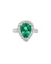 Diana M. Fine Jewelry Platinum 5.59 Ct. Tw. Diamond & Emerald Ring