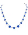 Diana M. Fine Jewelry Platinum 57.00 Ct. Tw. Diamond & Ceylon Sapphire Tennis Necklace
