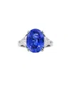 Diana M. Fine Jewelry Platinum 8.52 Ct. Tw. Diamond & Sapphire Ring