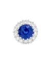 Diana M. Fine Jewelry Platinum 9.32 Ct. Tw. Diamond & Sapphire Half-eternity Ring