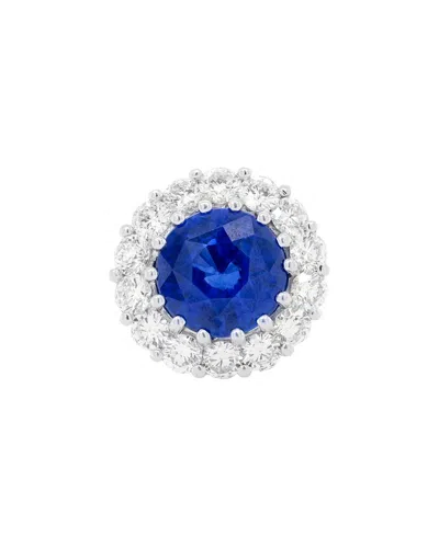 Diana M. Fine Jewelry Platinum 9.32 Ct. Tw. Diamond & Sapphire Half-eternity Ring