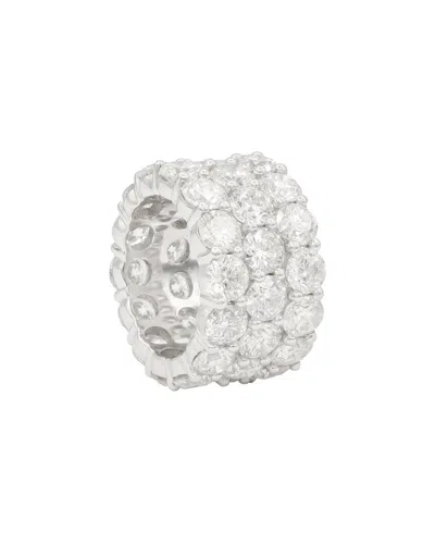 Diana M. Fine Jewelry White Gold 14.50 Ct. Tw. Diamond Eternity Ring In Metallic