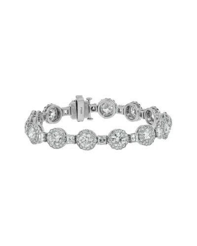 Diana M. Fine Jewelry White Gold 17.40 Ct. Tw. Diamond Bracelet In Metallic