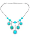 Diana M. Fine Jewelry White Gold 193.18 Ct. Tw. Diamond & Turquoise Necklace