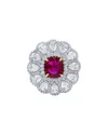 Diana M. Fine Jewelry White Gold 4.20 Ct. Tw. Diamond Half-set Ring