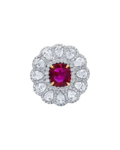 Diana M. Fine Jewelry White Gold 4.20 Ct. Tw. Diamond Half-set Ring