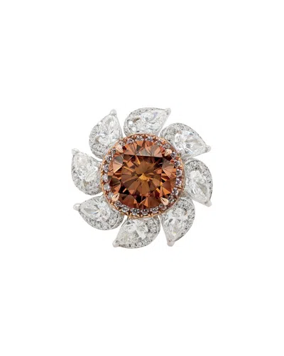 Diana M. Fine Jewelry White Gold 4.73 Ct. Tw. Diamond Half-set Ring