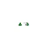 Diana M Jewels 0.30cttw Emerald Three Stone Earrings In 14k Gold In White