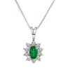 Diana M Jewels 0.35cttw Diamond And Emerald Pendant 14k Gold