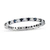 Diana M Jewels 0.55cttw Sapphire And Diamond Eternity Ring In 14k Gold In White