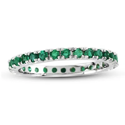 Diana M Jewels 0.66ct Tw Emerald Eternity Ring In 14k Gold