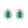 Diana M Jewels 0.70cttw Diamond And Emerald Earrings In 14k Gold