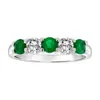 Diana M Jewels 1.11cttw Emerald And Diamond Band Set In 14k Gold In White