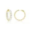 Diana M Jewels 12cts 18kt Yellow Gold Lab Grown Inside-out Diamond Hoop Earrings 12cts Of Round, Diameter: 1.00" E- In Yellow