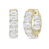 Diana M Jewels 14kt 3cts Lab Grown Emerald Diamond Huggie Hoops, Def Color, Vvs-vs Clarity, Excellent Cut Round Hug In Yellow
