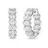 Diana M Jewels 14kt 3cts Lab Grown Oval Diamond Huggie Hoops, Oval Cut, Def Color, Vvs-vs Clarity, Excellent Cut Ro In White