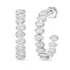 Diana M Jewels 14kt Gold Lab Grown Bezel Pear Shaped Diamond In & Out Hoop Earring 6cts Tw Def Vs Bezel Set Hoop In White