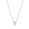 Diana M Jewels 14kt Rose Gold Lab Grown Oval East West Diamond Pendant Weighing 12.00 Ct In Neutral