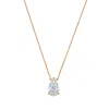 Diana M Jewels 14kt Rose Gold Lab Grown Oval East West Diamond Pendant Weighing 12.00 Ct In Neutral