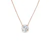 Diana M Jewels 14kt Rose Gold Lab Grown Round East West Diamond Pendant Weighing 15.00 Cts In Gold