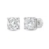 Diana M Jewels 14kt White Gold Lab Grown Diamond Cushion Cut Studs Weighing 10.00 Cts Tw In White
