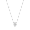 Diana M Jewels 14kt White Gold Lab Grown Oval East West Diamond Pendant Weighing 8.00 Ct In Silver