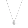 Diana M Jewels 14kt White Gold Lab Grown Pear East West Diamond Pendant Weighing 8.00 Ct In Metallic