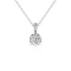 Diana M Jewels 14kt White Gold Lab Grown Round Diamond Solitaire On A Bail Pendant Weighing 5.00 Ct In Metallic