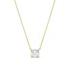 Diana M Jewels 14kt Yellow Gold Lab Grown Princess Cut East West Diamond Pendant Weighing 12.00 Ct In Gold