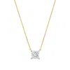 Diana M Jewels 14kt Yellow Gold Lab Grown Princess Cut East West Diamond Pendant Weighing 12.00 Ct In Gold