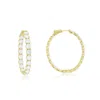 Diana M Jewels 21cts 18kt Yellow Gold Lab Grown Inside-out Diamond Hoop Earrings 21.00cts Of Round, Oval Shape Diam In Yellow