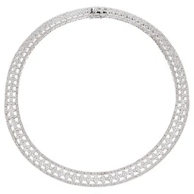 Pre-owned Diana M Jewels Choker Diamond Necklace In Multi