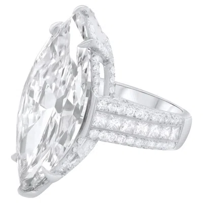 Pre-owned Diana M Jewels Diana M. 19.85 Carat Marquise Cut Flawless Diamond Ring In Multi