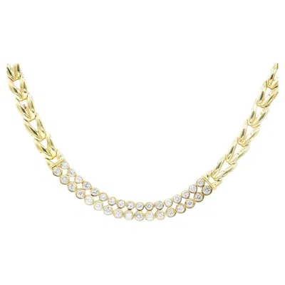 Pre-owned Diana M Jewels Diana M 2.05cts Diamond Choker Necklace In 14kt Yellow Gold