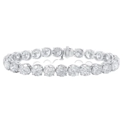 Pre-owned Diana M Jewels Diana M. 34.60 Cts Gia Certified Diamond Tennis Bracelet, 18k 1.50ct Each Stone In Multi